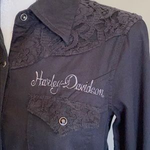 Western style button up beautiful lace embroidery